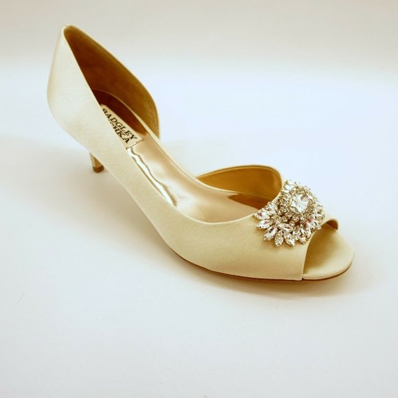 Badgley Mischka Shoes - Badgley Mischka | BNIB Embellished Peep Toe Pumps